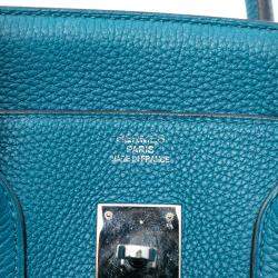 Pre Owned Hermes Blue Togo Birkin Retourne 35