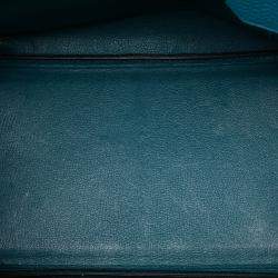 Pre Owned Hermes Blue Togo Birkin Retourne 35