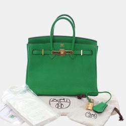 مملوكة مسبقًا Hermes Green Togo Birkin Retourne 25