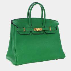 مملوكة مسبقًا Hermes Green Togo Birkin Retourne 25
