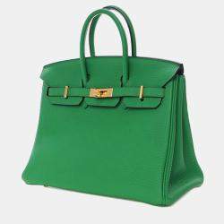 مملوكة مسبقًا Hermes Green Togo Birkin Retourne 25