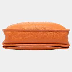 Pre Owned هيرمس جلد كليمونس برتقالي إيفلين III بي إم