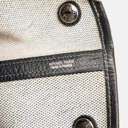 مملوكة مسبقًا Hermes Black Brown Toile and Buffalo Leather Garden File 37