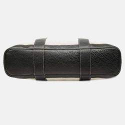 مملوكة مسبقًا Hermes Black Brown Toile and Buffalo Leather Garden File 37