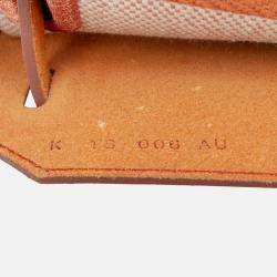 Pre Owned Hermes Brown Military Toile and Vache Hunter Herbag Zip 20