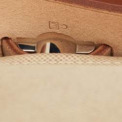 Pre Owned Hermes Herbag 31 Ecru/Natural Toile Canvas and Vache Leather Bag