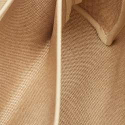 Pre Owned Hermes Herbag 31 Ecru/Natural Toile Canvas and Vache Leather Bag