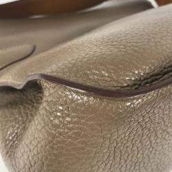 مملوكة مسبقًا Hermes Gypsiere 34 Two-Tone Crossbody Flap Shoulder Bag In Taurillon Clemence Leather  Etoupe Gold  Gray And Brown