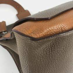 مملوكة مسبقًا Hermes Gypsiere 34 Two-Tone Crossbody Flap Shoulder Bag In Taurillon Clemence Leather  Etoupe Gold  Gray And Brown