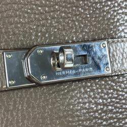 مملوكة مسبقًا Hermes Gypsiere 34 Two-Tone Crossbody Flap Shoulder Bag In Taurillon Clemence Leather  Etoupe Gold  Gray And Brown