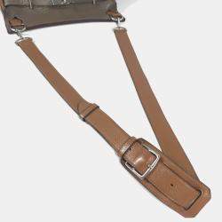 مملوكة مسبقًا Hermes Gypsiere 34 Two-Tone Crossbody Flap Shoulder Bag In Taurillon Clemence Leather  Etoupe Gold  Gray And Brown