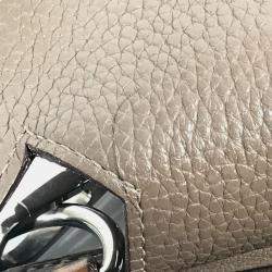 مملوكة مسبقًا Hermes Gypsiere 34 Two-Tone Crossbody Flap Shoulder Bag In Taurillon Clemence Leather  Etoupe Gold  Gray And Brown