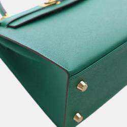 مملوكة مسبقًا Hermes Green Epsom Kelly II Sellier 25
