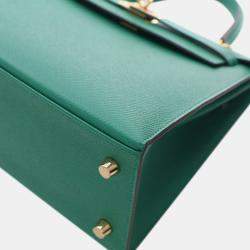 مملوكة مسبقًا Hermes Green Epsom Kelly II Sellier 25