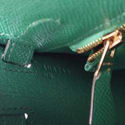 مملوكة مسبقًا Hermes Green Epsom Kelly II Sellier 25