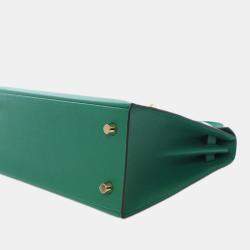 مملوكة مسبقًا Hermes Green Epsom Kelly II Sellier 25