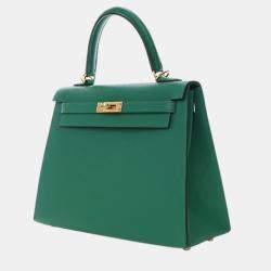 مملوكة مسبقًا Hermes Green Epsom Kelly II Sellier 25
