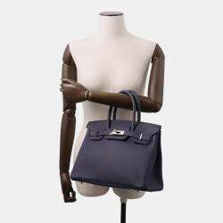 مملوكة مسبقًا Hermes Birkin Blue Nuit Togo Leather Size 30