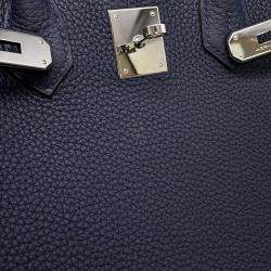 مملوكة مسبقًا Hermes Birkin Blue Nuit Togo Leather Size 30