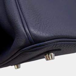 مملوكة مسبقًا Hermes Birkin Blue Nuit Togo Leather Size 30