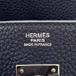 مملوكة مسبقًا Hermes Birkin Blue Nuit Togo Leather Size 30
