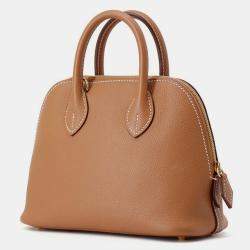 Pre Owned حقيبة هيرمس بوليد 1923 جلد إيفركلور ذهبي حجم صغير