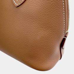 Pre Owned حقيبة هيرمس بوليد 1923 جلد إيفركلور ذهبي حجم صغير