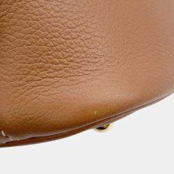 Pre Owned حقيبة هيرمس بوليد 1923 جلد إيفركلور ذهبي حجم صغير