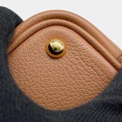 Pre Owned حقيبة هيرمس بوليد 1923 جلد إيفركلور ذهبي حجم صغير