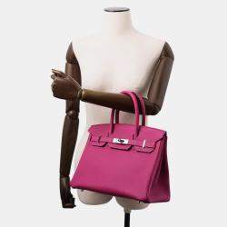 Pre Owned Hermes Birkin Rose Purple Togo Leather Size 30