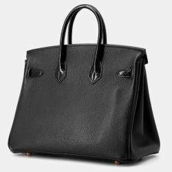 Pre Owned Hermes Birkin Touch Black Niloticus Taurillon Size 25