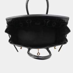 Pre Owned Hermes Birkin Touch Black Niloticus Taurillon Size 25