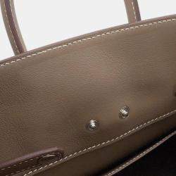 Pre Owned Hermes Birkin Shadow Etoupe Swift Leather Size 25