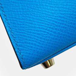 Pre Owned Hermes Kelly Sellier Blue Frida Epsom Size 25