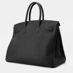 Pre Owned حقيبة هيرمس بيركين 35 جلد توجو أسود