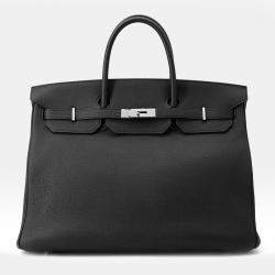 Pre Owned Hermes Birkin Black Togo Leather Size 40