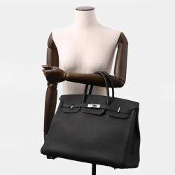 Pre Owned Hermes Birkin Black Togo Leather Size 40