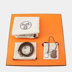 Pre Owned Hermes Kelly Retourne 32 Etoupe Togo Calfskin Leather Top Handle Bag