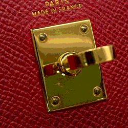 Pre Owned Hermes Mini Kelly Rouge Vif Courchevel Size 20