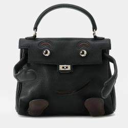 Pre Owned Hermes Kelly Doll Black Gulliver