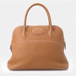 Pre Owned حقيبة هيرمس بوليد توريلون كليمونس ذهبية حجم 31