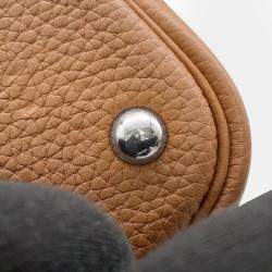 Pre Owned حقيبة هيرمس بوليد توريلون كليمونس ذهبية حجم 31