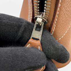 Pre Owned حقيبة هيرمس بوليد توريلون كليمونس ذهبية حجم 31