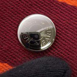 مملوكة مسبقًا محفظة هيرمس بريد-أ-براق قماش برتقالي/بوردو مقاس جرام