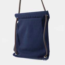 مملوكة مسبقًا Hermes Aline Backpack Navy Toile Chevrons Size Pm