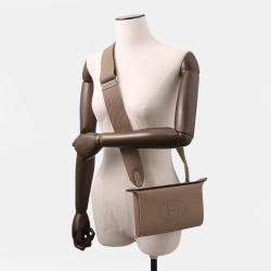 Pre Owned Hermes Videpoches Shoulder Bag Etoupe Togo Leather