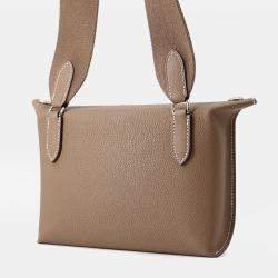 Pre Owned Hermes Videpoches Shoulder Bag Etoupe Togo Leather