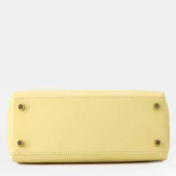 مملوكة مسبقًا Hermes Kelly Retourne Sewing Jaune Poussin Swift Leather Size 25