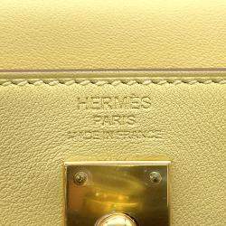 مملوكة مسبقًا Hermes Kelly Retourne Sewing Jaune Poussin Swift Leather Size 25