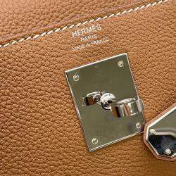 Pre Owned حقيبة هيرمس كلي ريتورني جلد توغو ذهبي مقاس 28